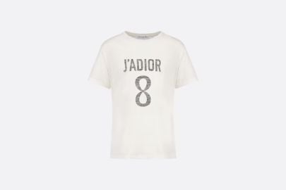 x27Jx27Adior 8x27 T-Shirt White Cotton and Linen Jersey DIOR at Dior